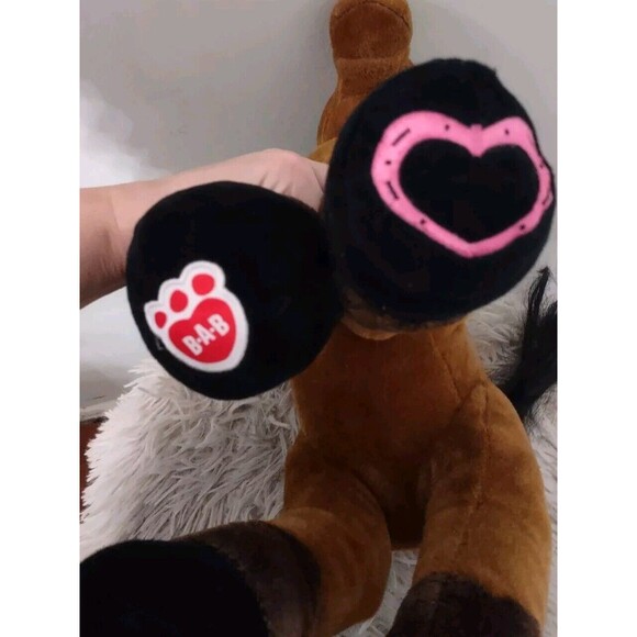 Build a Bear Horse Pony Brown Green Eyes Standing Plush Stuffed Animal - Picture 7 of 7